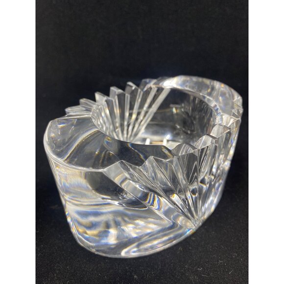 Vintage Mikasa Votive Candle Holder Lead Crystal Cut Clear Glass Heavy - Picture 4 of 12